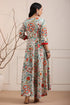Women White and Red Pure Cotton Floral Printed Maxi Dress